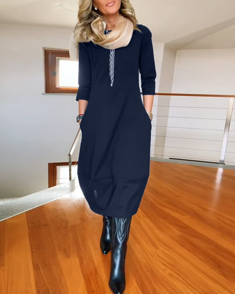 Cicilia | Elegant Midi Dress for Women, Flattering Fit, Versatile Style