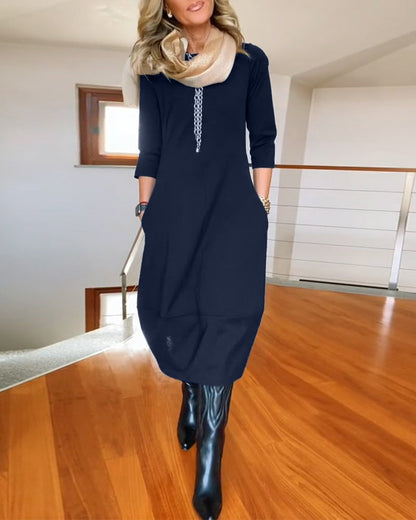 Cicilia | Elegant Midi Dress for Women, Flattering Fit, Versatile Style