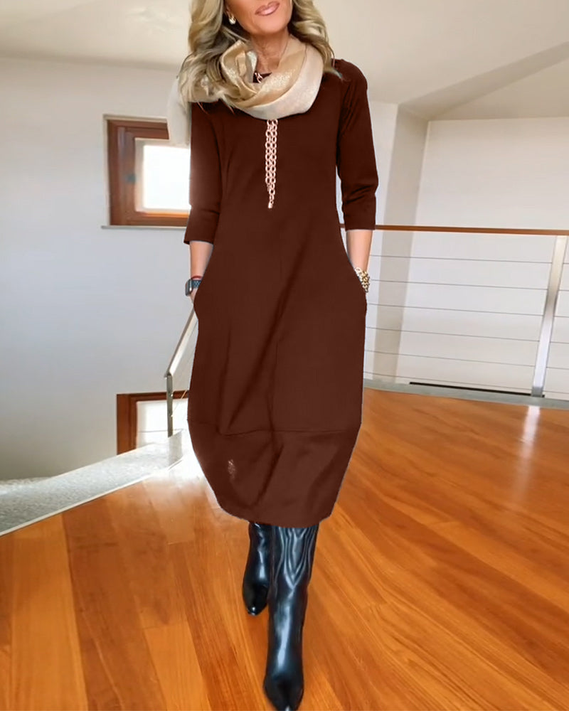 Cicilia | Elegant Midi Dress for Women, Flattering Fit, Versatile Style