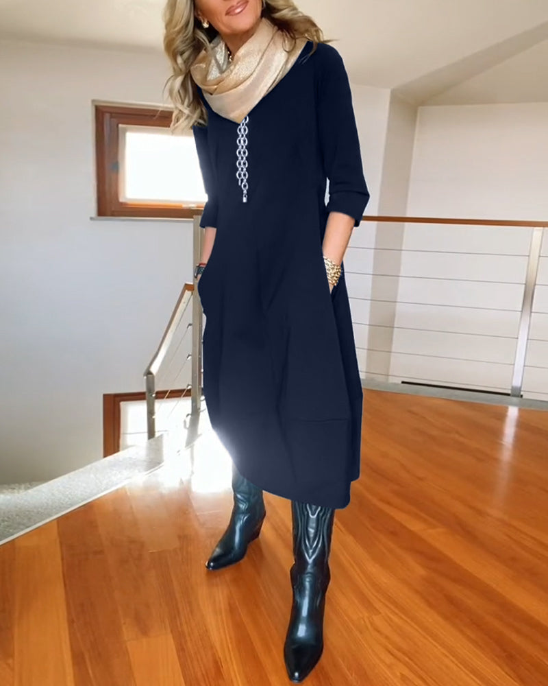 Cicilia | Elegant Midi Dress for Women, Flattering Fit, Versatile Style