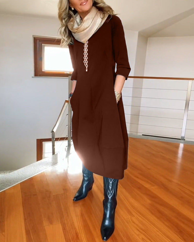 Cicilia | Elegant Midi Dress for Women, Flattering Fit, Versatile Style