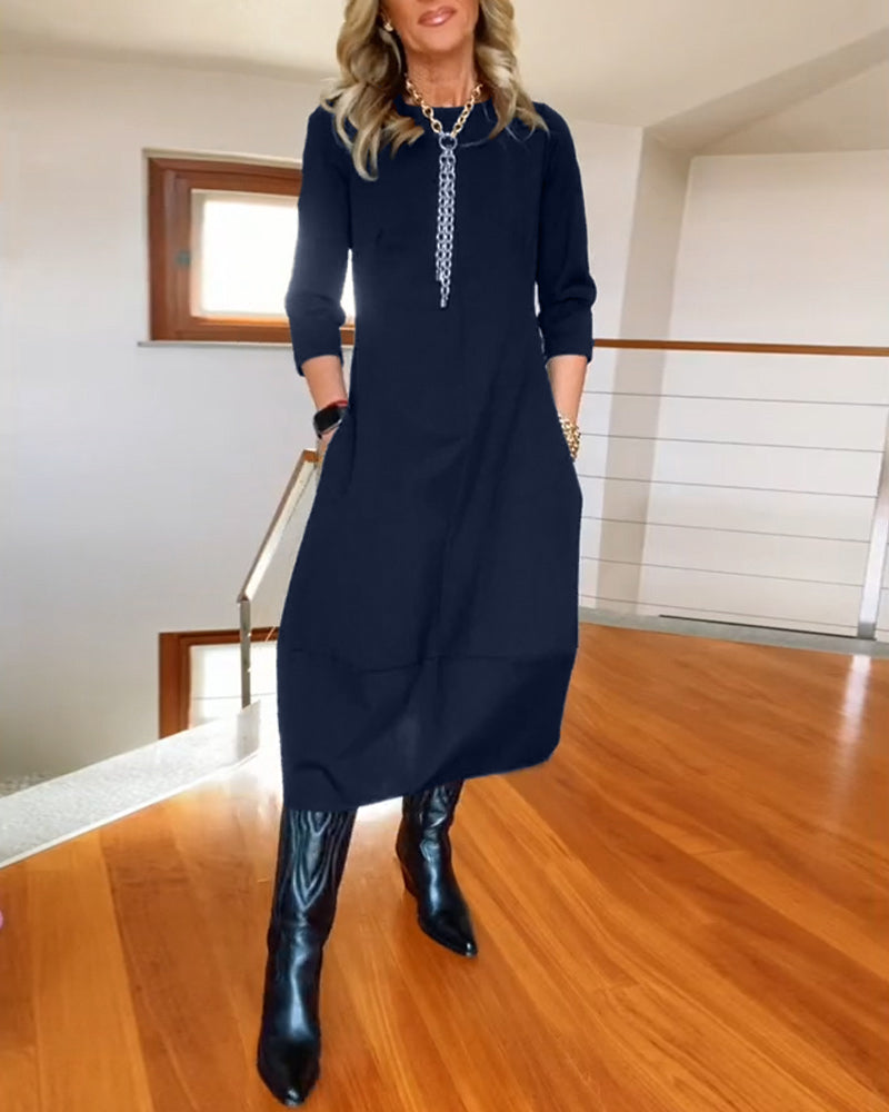 Cicilia | Elegant Midi Dress for Women, Flattering Fit, Versatile Style