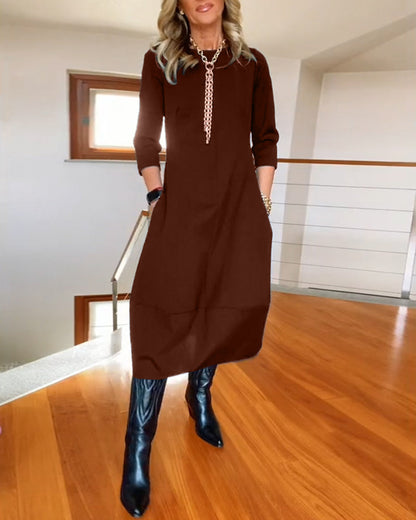 Cicilia | Elegant Midi Dress for Women, Flattering Fit, Versatile Style